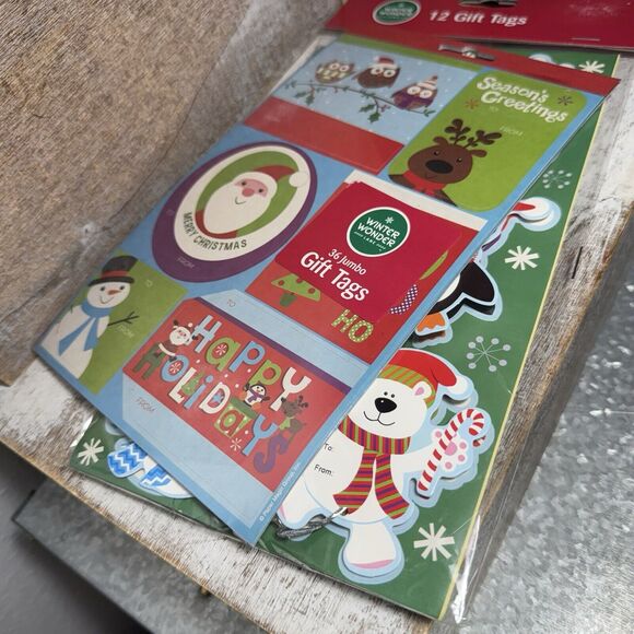 2 x Winter Wonder Lane Christmas Jumbo Gift Tags 36 Counts, 12 Gift Tags New - Picture 5 of 16